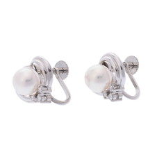ポーラ パールイヤリング シルバー Pt900プラチナ レディース ジュエリー 【中古】【jewelry】