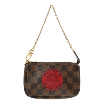 ルイ ヴィトン ダミエ ミニポシェットアクセソワール T&B ブラウン N58011 ダミエキャンバス レディース 【中古】【bag】