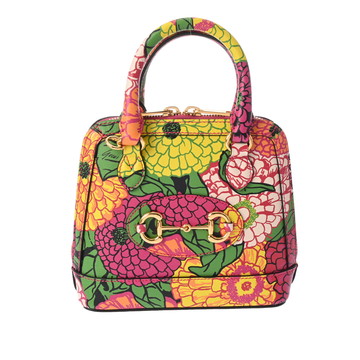 グッチ ホースビット1955 KEN　SCOTT プリント マルチカラー 640716 レザー レディース バッグ 【中古】【bag】