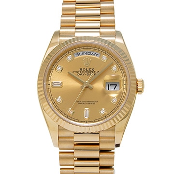ロレックス デイデイト 36 128238A シャンパン/ダイヤモンド メンズ 時計 【中古】【wristwatch】