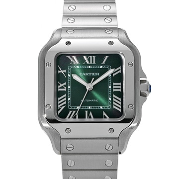 カルティエ サントス ドゥ カルティエ MM WSSA0061 グリーン メンズ 時計 【中古】【wristwatch】