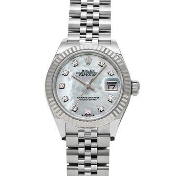 ロレックス レディ デイトジャスト 28 279174NG ホワイトシェル/ダイヤモンド レディース 時計 【新品】【wristwatch】