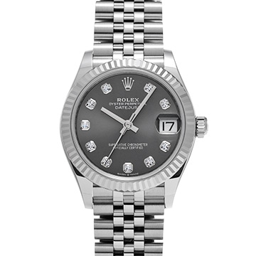 ロレックス デイトジャスト 31 278274G ダークグレー/ダイヤモンド ユニセックス 時計 【新品】【wristwatch】