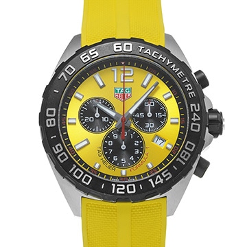 タグ ホイヤー フォーミュラ1 クォーツ クロノグラフ CAZ101AM.FT8054 イエロー/ブラック メンズ 時計 【中古】【wristwatch】
