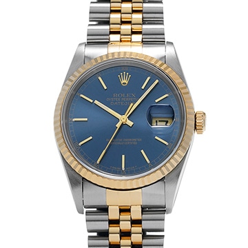 ロレックス デイトジャスト 16233 ブルー メンズ 時計 【中古】【wristwatch】