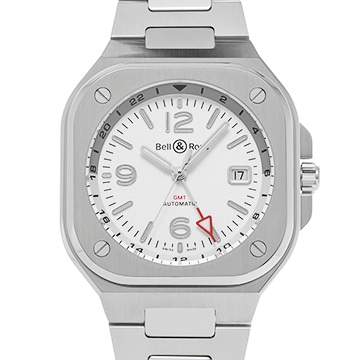 ベル＆ロス BR 05 GMT ホワイト BR05G-SI-ST/SST シルバーオパーリン メンズ 時計 【中古】【wristwatch】