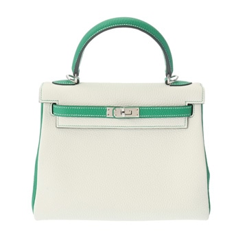 エルメス ケリー 25 内縫い SPオーダー マッシュルーム/ミント トゴ レディース バッグ 【未使用】【bag】