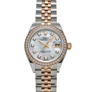 ロレックス レディ デイトジャスト 28 279381RBR ホワイトシェル/ダイヤモンド レディース 時計 【中古】【wristwatch】
