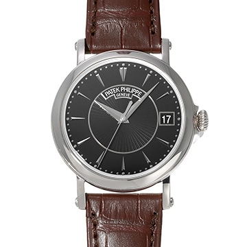 パテック フィリップ カラトラバ オフィサー 5153G-001 ブラック メンズ 時計 【中古】【wristwatch】