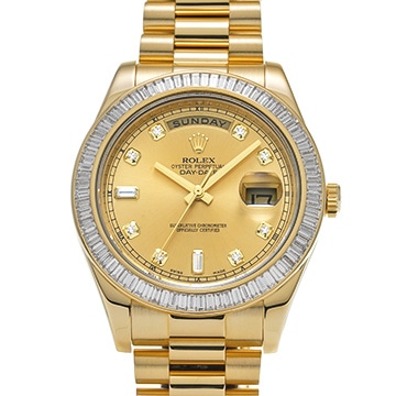 ロレックス デイデイト II 218398A シャンパン/ダイヤモンド メンズ 時計 【中古】【wristwatch】