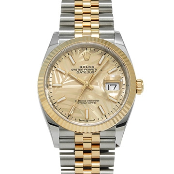ロレックス デイトジャスト 36 126233 ゴールデン パームモチーフ メンズ 時計 【中古】【wristwatch】