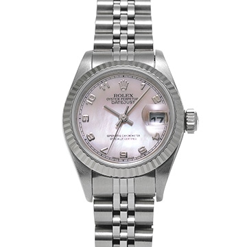 ロレックス デイトジャスト 69174NA ピンクシェル レディース 時計 【中古】【wristwatch】