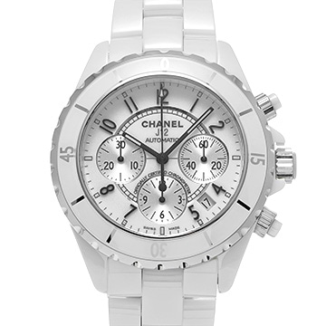 シャネル J12 クロノグラフ 41MM H1007 ホワイトラッカー/シルバー メンズ 時計 【中古】【wristwatch】