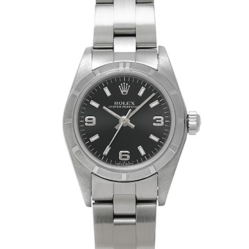 ロレックス オイスターパーペチュアル 76030 ブラック レディース 時計 【中古】【wristwatch】
