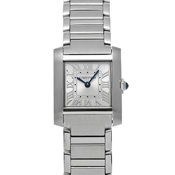カルティエ タンクフランセーズ SM WSTA0065 シルバー レディース 時計 【中古】【wristwatch】