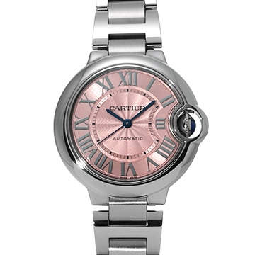 カルティエ バロン ブルー 33mm W6920100 ピンク ユニセックス 時計 【中古】【wristwatch】