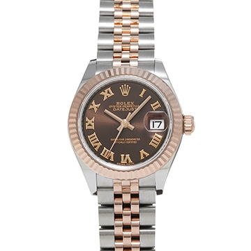 ロレックス レディ デイトジャスト 28 279171 チョコレートブラウン レディース 時計 【中古】【wristwatch】