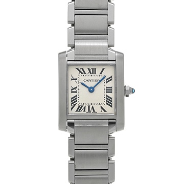 カルティエ タンクフランセーズ SM W51008Q3 シルバー レディース 時計 【中古】【wristwatch】