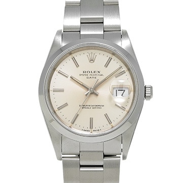 ロレックス オイスターパーペチュアル デイト 15200 シルバー メンズ 時計 【中古】【wristwatch】