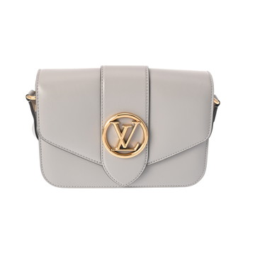 ルイ ヴィトン LV PONT9 グレー M69176 スムースレザー レディース バッグ 【中古】【bag】
