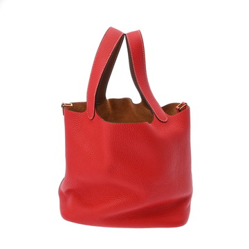 エルメス ピコタンロック MM カザック ゴールド/ルージュクー トリヨンクレマンス レディース バッグ 【中古】【bag】