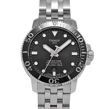 ティソ シースター 1000 オートマティック T120.407.11.051.00 ブラック メンズ 時計 【中古】【wristwatch】