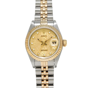 ロレックス デイトジャスト 69173G シャンパンコンピュータ/ダイヤモンド レディース 時計 【中古】【wristwatch】