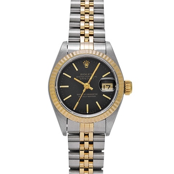 ロレックス デイトジャスト 69173 ブラック レディース 時計 【中古】【wristwatch】