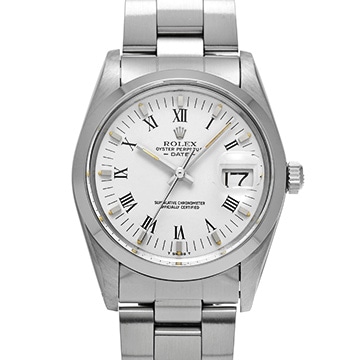 ロレックス オイスターパーペチュアル デイト 15000 ホワイト メンズ 時計 【中古】【wristwatch】