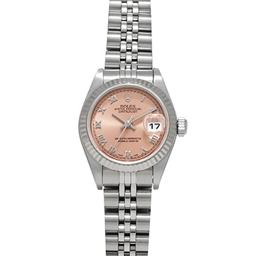 ロレックス デイトジャスト 79174 ピンク レディース 時計 【中古】【wristwatch】