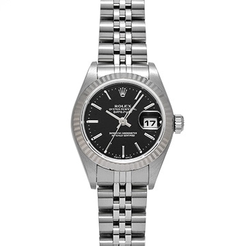 ロレックス デイトジャスト 79174 ブラック レディース 時計 【中古】【wristwatch】