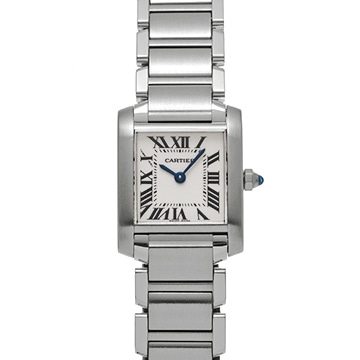 カルティエ タンクフランセーズ SM W51008Q3 シルバー レディース 時計 【中古】【wristwatch】