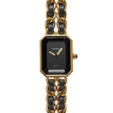 シャネル プルミエール M H0001 ブラック レディース 時計 【中古】【wristwatch】