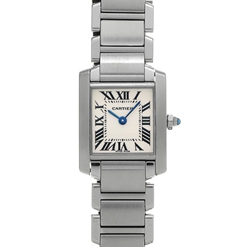 カルティエ タンクフランセーズ SM W51008Q3 シルバー レディース 時計 【中古】【wristwatch】
