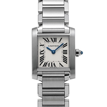 カルティエ タンクフランセーズ SM W51008Q3 シルバー レディース 時計 【中古】【wristwatch】