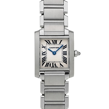 カルティエ タンクフランセーズ SM W51008Q3 シルバー レディース 時計 【中古】【wristwatch】