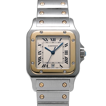 カルティエ サントス ガルベ LM W20011C4 シルバー メンズ 時計 【中古】【wristwatch】