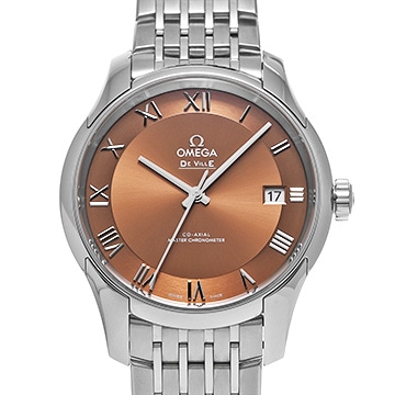 オメガ デ・ヴィル アワービジョン 433.10.41.21.10.001 ブラウン メンズ 時計 【中古】【wristwatch】