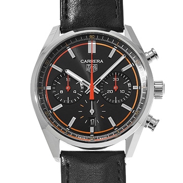 タグ ホイヤー カレラ キャリバーホイヤー02 クロノグラフ CBN201C.FC6542 ブラック メンズ 時計 【中古】【wristwatch】