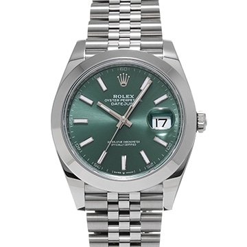 ロレックス デイトジャスト 41 126300 ミントグリーン メンズ 時計 【中古】【wristwatch】