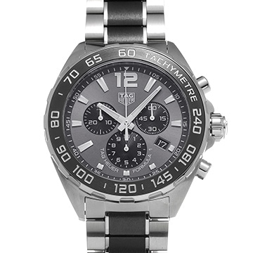 タグ ホイヤー フォーミュラ1 クォーツ クロノグラフ CAZ1011.BA0843 グレー/ブラック メンズ 時計 【中古】【wristwatch】