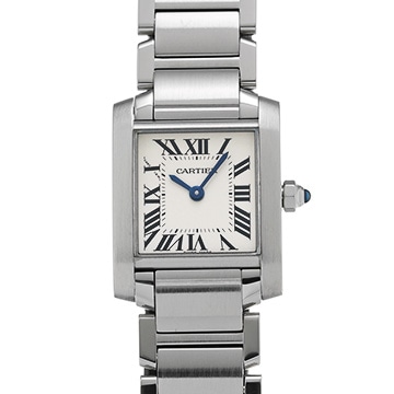 カルティエ タンクフランセーズ SM W51008Q3 シルバー レディース 時計 【中古】【wristwatch】