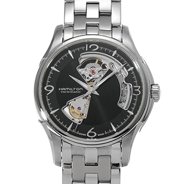 ハミルトン ジャズマスター オープンハート H32565135 ブラック メンズ 時計 【中古】【wristwatch】