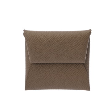 エルメス バスティア エトゥープ ヴォーエプソン ユニセックス 財布 【未使用】【purse】