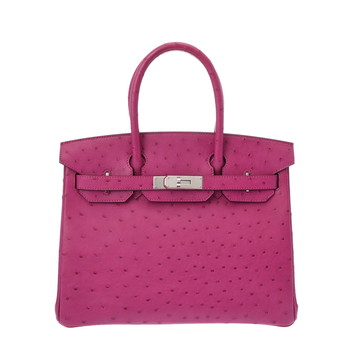 エルメス バーキン 30 ローズパープル オーストリッチ レディース バッグ 【中古】【bag】