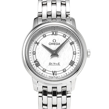 オメガ デ・ヴィル プレステージ クォーツ 424.10.27.60.52.002 シルバー/ダイヤモンド レディース 時計 【新品】【wristwatch】
