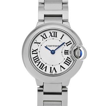 カルティエ バロンブルー ドゥ カルティエ 28mm W69010Z4 シルバー レディース 時計 【中古】【wristwatch】