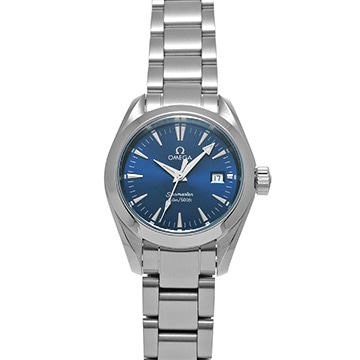 オメガ シーマスター アクアテラ クォーツ 2577.80 ブルー レディース 時計 【中古】【wristwatch】