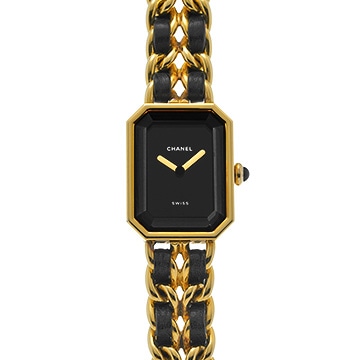 シャネル プルミエール M H0001 ブラック レディース 時計 【中古】【wristwatch】