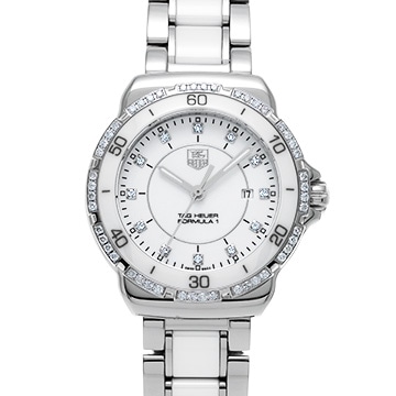 タグ ホイヤー フォーミュラ1 クォーツ WAH1313.BA0868 ホワイト/ダイヤモンド レディース 時計 【中古】【wristwatch】